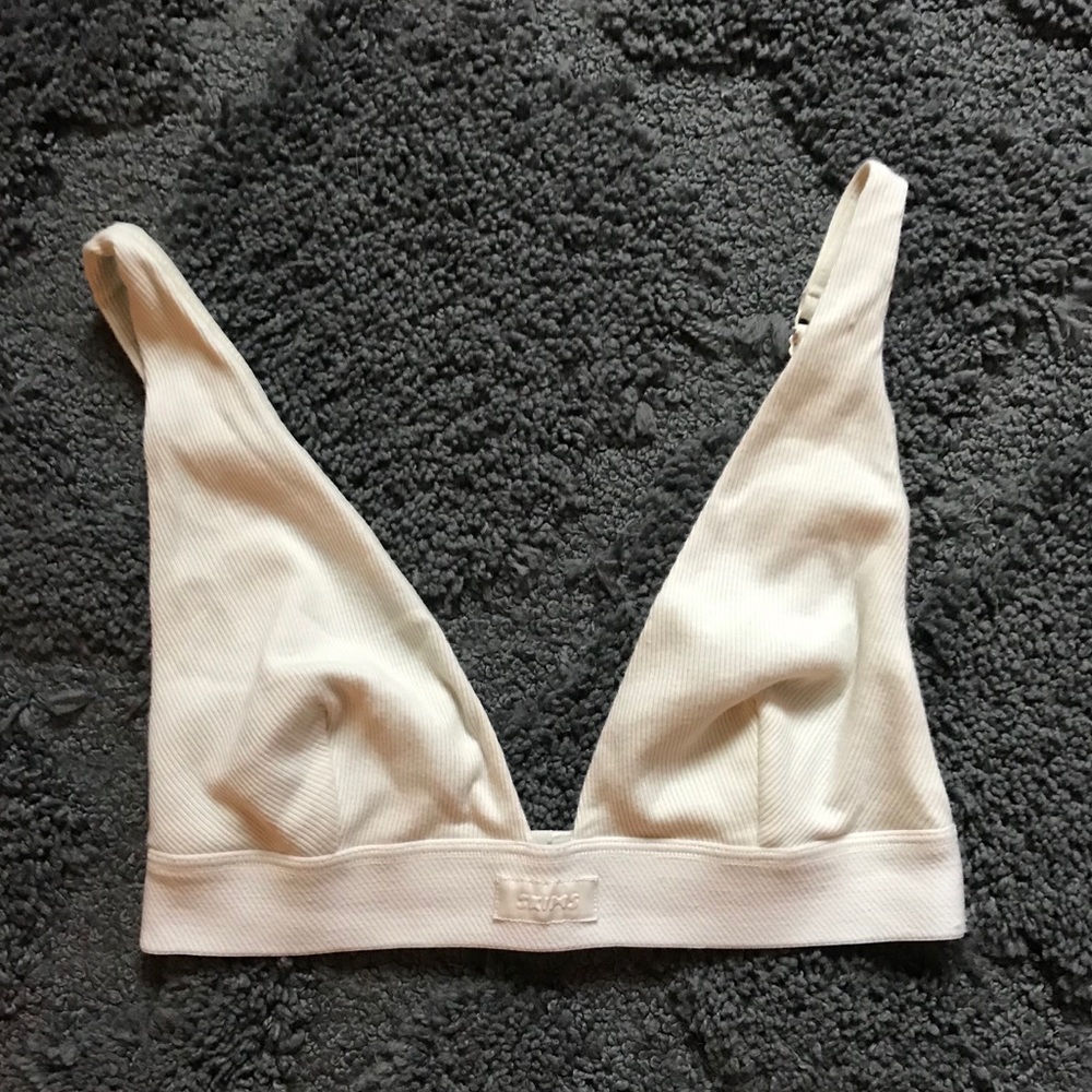 SKIMS Cotton Plunge Bralette